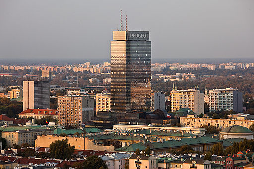 Blue Tower Square Bank in Warsaw.